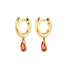 Women's Geometric Dropshaped Copper Plated With Real Gold Zircon Earrings