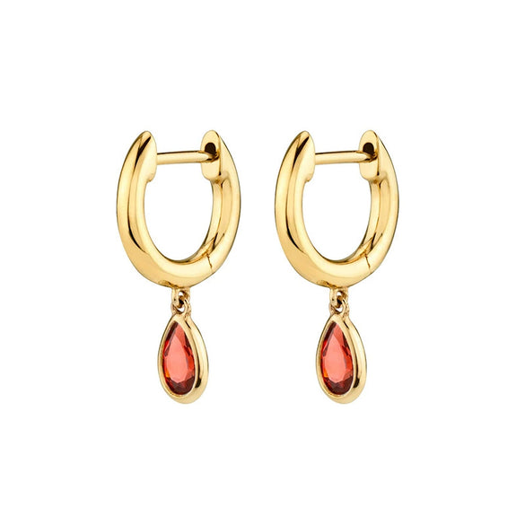 Women's Geometric Dropshaped Copper Plated With Real Gold Zircon Earrings