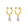 Women's Geometric Dropshaped Copper Plated With Real Gold Zircon Earrings