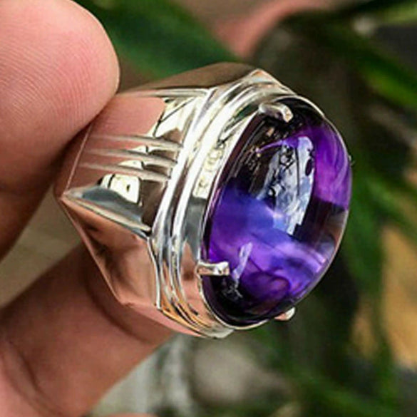 Women's Geometric Eggshaped Asymmetrical Metal Ring With Electroplated Silver Finish And Contemporary Statement Design