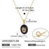 Women's Geometric Eggshaped Stainless Steel Pendant Necklace With Pvd Vacuum Gold Plating And Lobster Clasp