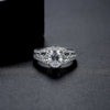 Women's Geometric Eggshaped Zircon Ring With Copper Inlay And Fourprong Setting Simple Fashion Jewelry