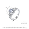Women's Geometric Eggshaped Zircon Ring With Copper Inlay And Fourprong Setting Simple Fashion Jewelry