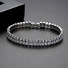 Women's Geometric Electroplated Copper Bracelet With Inlaid Zirconium Fashion Jewelry Wholesale