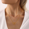 Women's Geometric Fashion 316L Stainless Steel Clavicle Necklace 18K Real Gold Plated