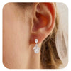 Women's Geometric Faux Pearl Pendant Earrings With Stainless Steel Posts Electroplated Fashion Jewelry Elegant Minimalist High End Style