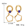 Women's Geometric Fivepointed Star Hollow Alloy Stud Earrings With Electroplated Finish And Stainless Steel Ear Needles Exaggerated Fashion Jewelry Wholesale
