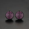 Women's Geometric Flower Stud Earrings With Zircon Inlay And Electroplated Copper Fashion Jewelry