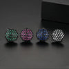 Women's Geometric Flower Stud Earrings With Zircon Inlay And Electroplated Copper Fashion Jewelry