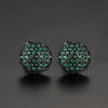 Women's Geometric Flower Stud Earrings With Zircon Inlay And Electroplated Copper Fashion Jewelry