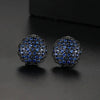 Women's Geometric Flower Stud Earrings With Zircon Inlay And Electroplated Copper Fashion Jewelry