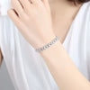 Women's Geometric Full Diamond Bracelet In Copper With White Gold Plated Finish Fashion Style