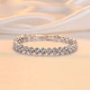 Women's Geometric Full Diamond Bracelet In Copper With White Gold Plated Finish Fashion Style