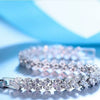 Women's Geometric Full Diamond Bracelet In Copper With White Gold Plated Finish Fashion Style