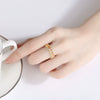 Women's Geometric Full Zircon Ring In Electroplated Copper Fashion Jewelry Statement Accessory