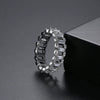 Women's Geometric Full Zircon Ring In Electroplated Copper Fashion Jewelry Statement Accessory