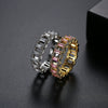 Women's Geometric Full Zircon Ring In Electroplated Copper Fashion Jewelry Statement Accessory