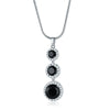 Women's Geometric Gem Pendant Necklace With Snake Bone Chain Natural Style Mixed Gem Inlay Precious Stone Setting