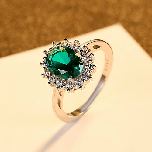Women's Geometric Gem Set Ring In 925 Silver With Blue Stone Elegant Statement Jewelry