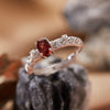 Women's Geometric Gem Set S925 Sterling Silver Ring