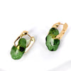Women's Geometric Glass Glaze Stud Earrings With 925 Silver Posts Electroplated Retro Personal Style Ear Jewelry