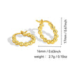 Women's Geometric Gold Plated Earrings With Electroplating Design