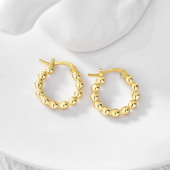 Women's Geometric Gold Plated Earrings With Electroplating Design