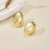 Women's Geometric Gold Tone Electroplated Metal Statement Earrings With Stainless Steel Ear Posts Light Luxury Fashion Jewelry