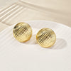 Women's Geometric Gold Tone Electroplated Metal Statement Earrings With Stainless Steel Ear Posts Light Luxury Fashion Jewelry