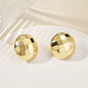 Women's Geometric Gold Tone Electroplated Metal Statement Earrings With Stainless Steel Ear Posts Light Luxury Fashion Jewelry