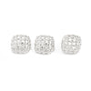 Women's Geometric Goldplated Alloy Earring And Ring Set With Hollow Mesh Square Earrings