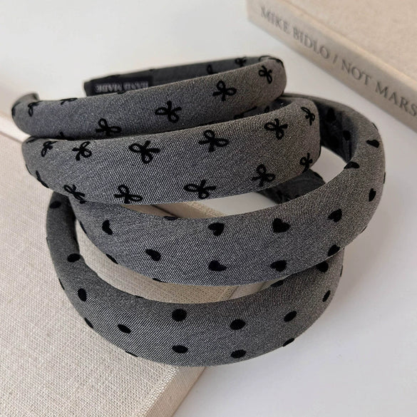Women's Geometric Handmade Cloth Widebrimmed Bow Style Hair Band