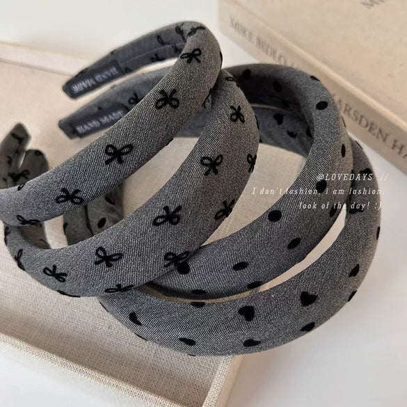Women's Geometric Handmade Cloth Widebrimmed Bow Style Hair Band