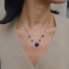 Women's Geometric Heart Pendant Necklace Stainless Steel Chain With Vacuum Pvd Gold Plating And Lobster Clasp