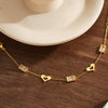 Women's Geometric Heart Stainless Steel Bracelet With Vacuum Gold Plated Finish And Zircon Accent
