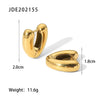 Women's Geometric Heart Stainless Steel Electroplated Earrings