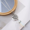 Women's Geometric Hexagon Stone Pendant Necklace With Electroplated Alloy Pendant And Water Wave Chain