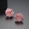 Women's Geometric Hexagonal Ladder Stud Earrings Electroplated Copper Minimalist Fashion Jewelry For Wholesale