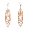Women's Geometric Hollow Circle Metal Earrings Creative Exaggerated Statement Earrings With Natural Style