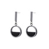 Women's Geometric Hollow Semicircular Zircon Earrings Made Of Environmental Protection Copper