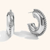 Women's Geometric Hollow Statement Earrings In Stainless Steel Exaggerated Versatile Fashion Jewelry