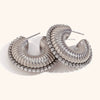 Women's Geometric Hollow Statement Earrings In Stainless Steel Exaggerated Versatile Fashion Jewelry