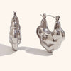 Women's Geometric Hollow Statement Earrings In Stainless Steel Exaggerated Versatile Fashion Jewelry