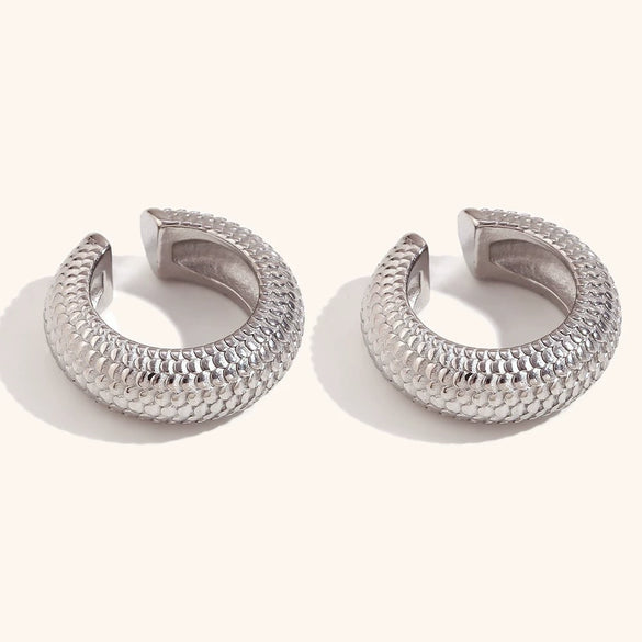 Women's Geometric Hollow Statement Earrings In Stainless Steel Exaggerated Versatile Fashion Jewelry