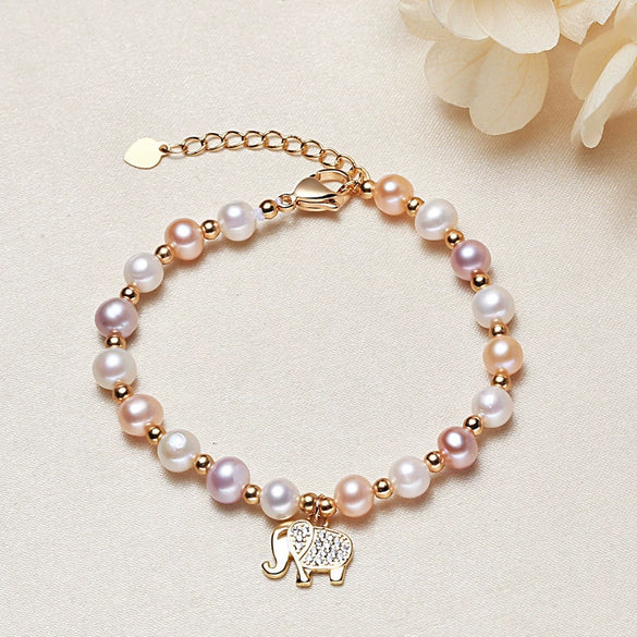 Women's Geometric Imitation Pearl Bracelet With Zircon Accents Electroplated Niche Light Luxury Jewelry