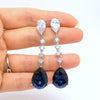 Women's Geometric Inlay Zircon Copper Earrings Light Luxury Style