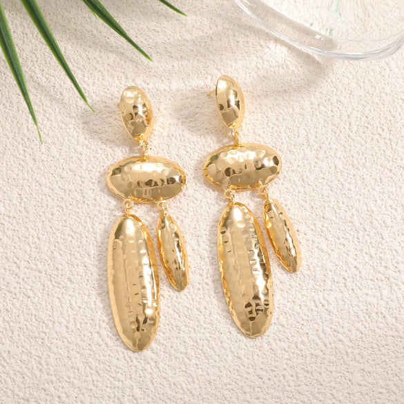 Women's Geometric Iron Earrings With Electroplated Finish And Stainless Steel Ear Needles Fashion Jewelry Wholesale
