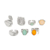 Women's Geometric Irregular Curved Ring In Goldplated Titanium Steel With A Polished Glossy Finish