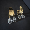 Women's Geometric 18K Goldplated Brass Pendant Earrings With 925 Silver Ear Needles Niche Style