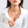 Women's Geometric Knot Pendant Necklace Simple Versatile Copper Clavicle Chain With Electroplated Gold Finish Jewelry